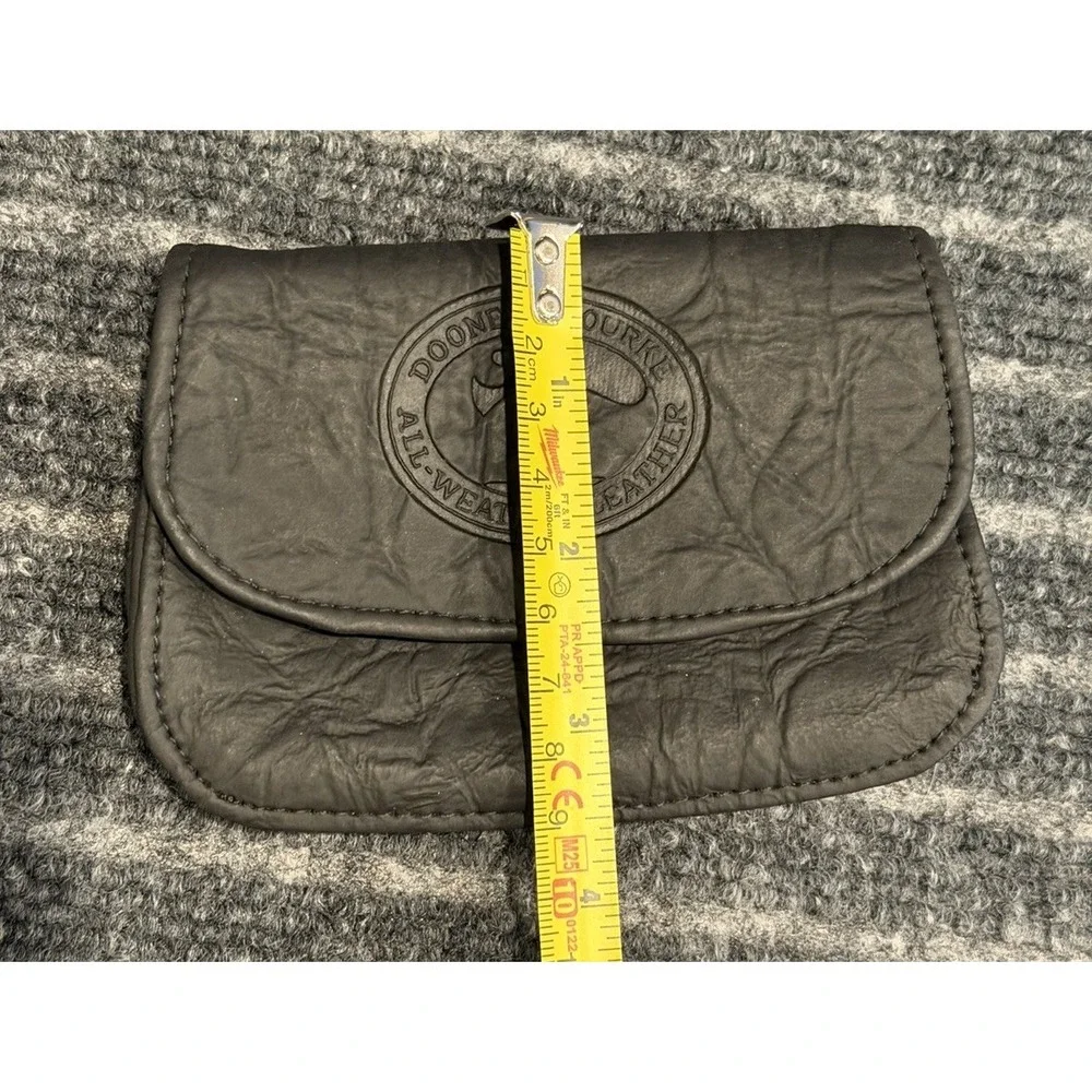Dooney & Bourke All Weather Leather Small Black Purse Coin Wallet Pouch Vintage